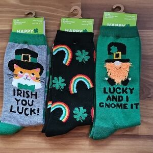 St. Patrick's Day Themed Socks Set Of 3 NWT